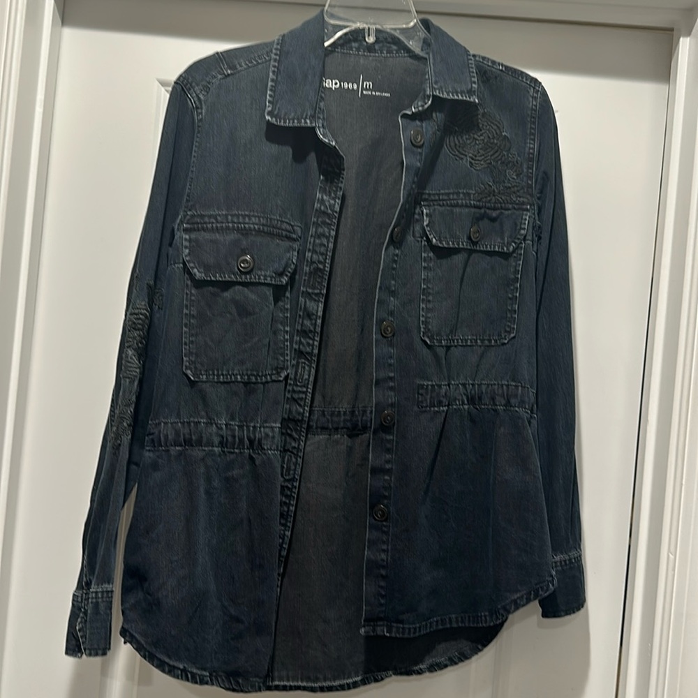 GAP Embroidered Denim Shirt/Jacket